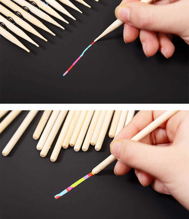 厂家批发刮画笔刮画纸专用竹笔尖头刮蜡笔儿童手工绘画竹签刮画棒