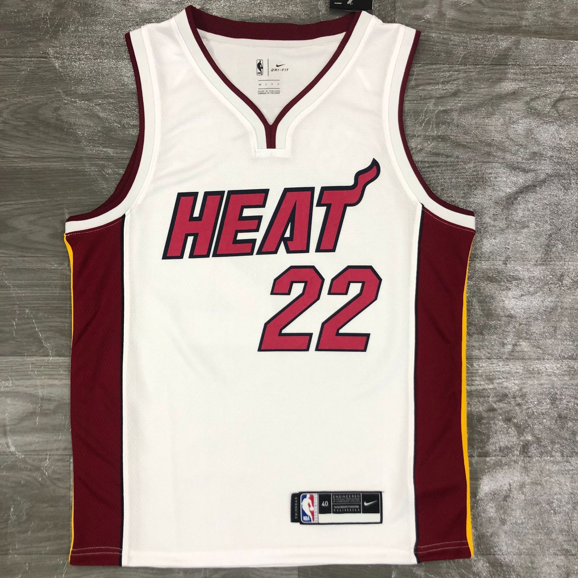 nba球衣热火队 v领 黑色 6号 詹姆斯篮球服潮流一件代发