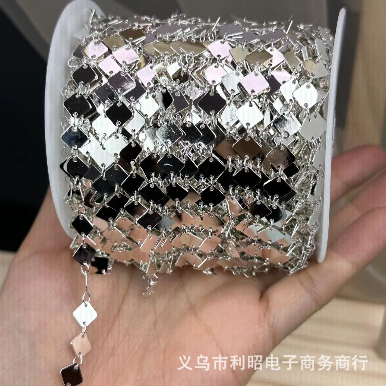 DIY 6mm Square Piece Chain Drop Shipping Antiquity Hair Clasp Tassel Material Hair Accessories Tassel Chain Geometric Square Chain
