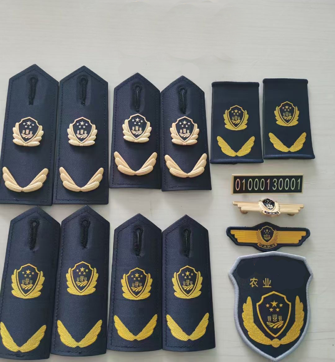 新款综合行政管理6部门交通配饰 肩章臂章胸徽胸号套肩章领带皮带