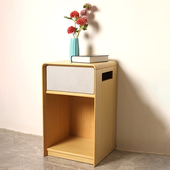 全季酒店床头柜现代简约宾馆家具客房实木卧室简约床边储物柜直销