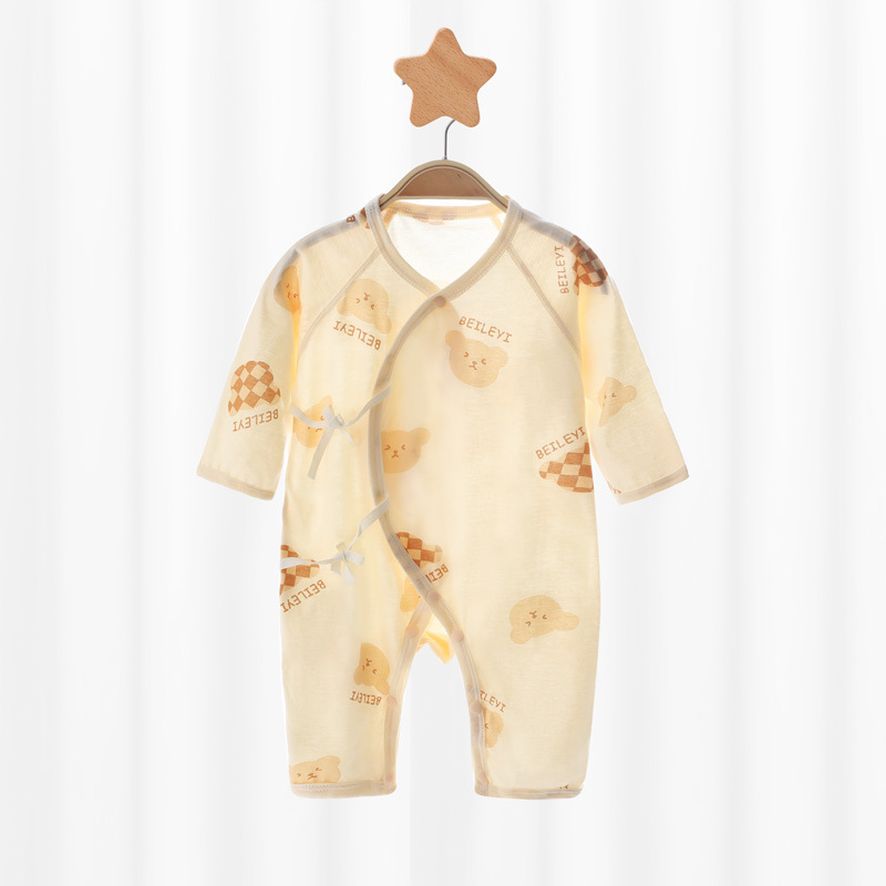 Zh004 Newborn Summer Thin Baby Infant Monk Clothing Baby Romper Long Sleeve Cotton Jumpsuit Romper Baby Clothes