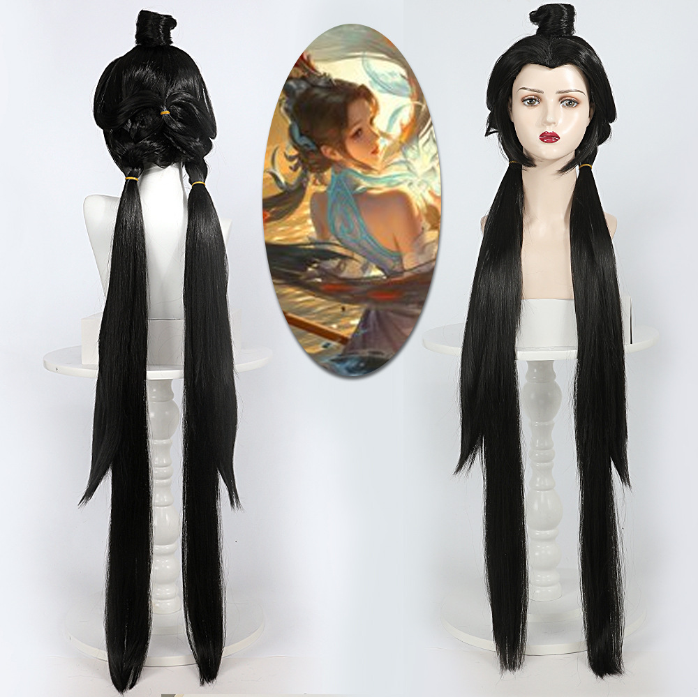 王者荣耀假发大乔白鹤梁神女cosplay假发美人尖造型假发