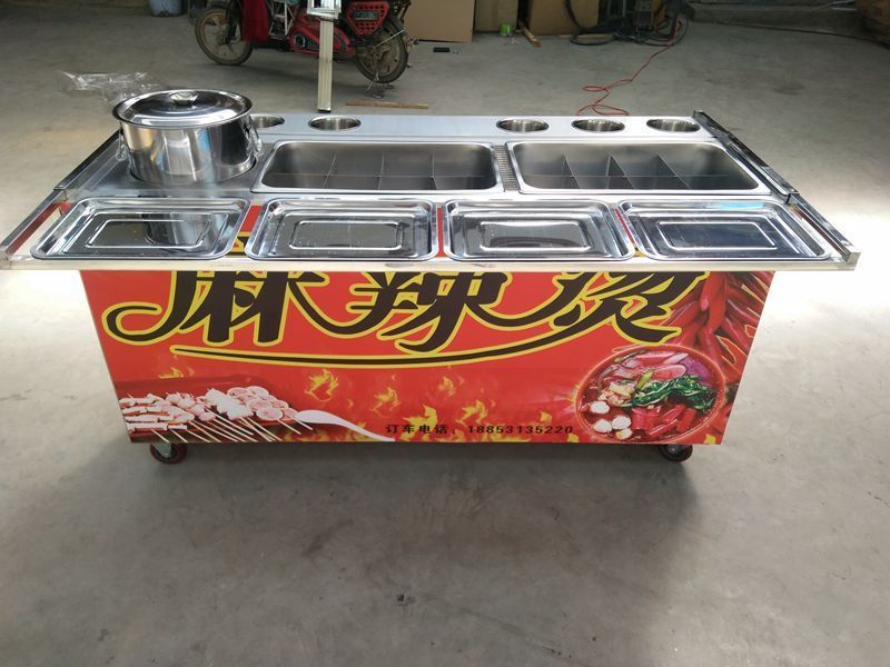 串串香关东煮麻辣烫煮串烫粉手推小吃车早餐夜市流动摆摊美食车