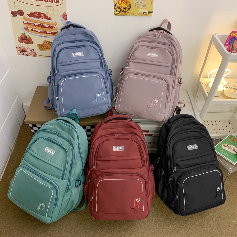 2023 New Korean Style Student Schoolbag Versatile Stain-Resistant Large Capacity Good-looking High School Junior High School Student Backpack