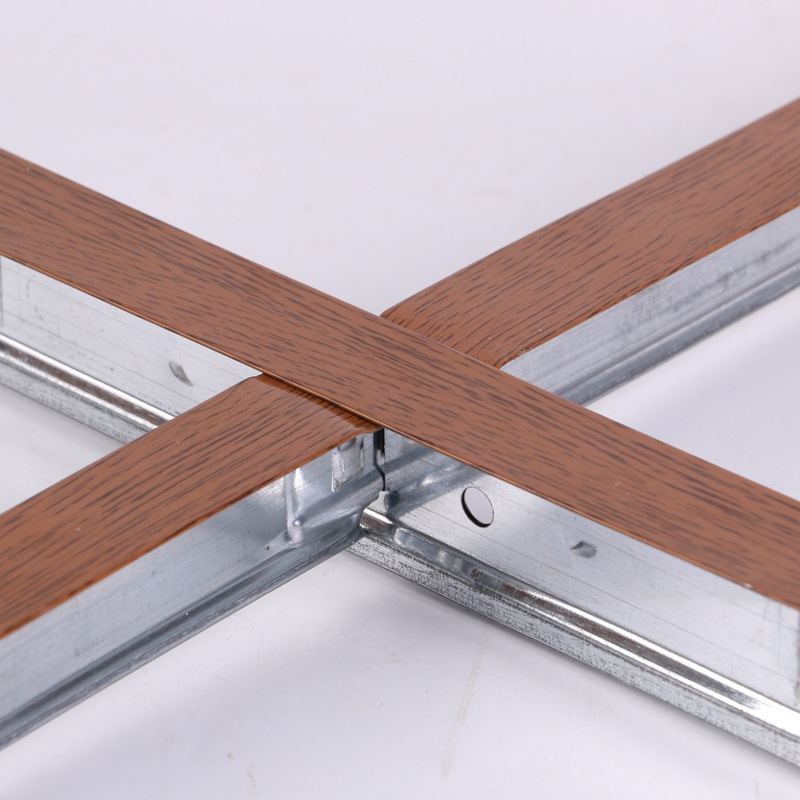 平面烤漆龙骨木纹 t型平面烤漆龙骨天花吊顶龙骨凹槽石膏轻钢龙骨