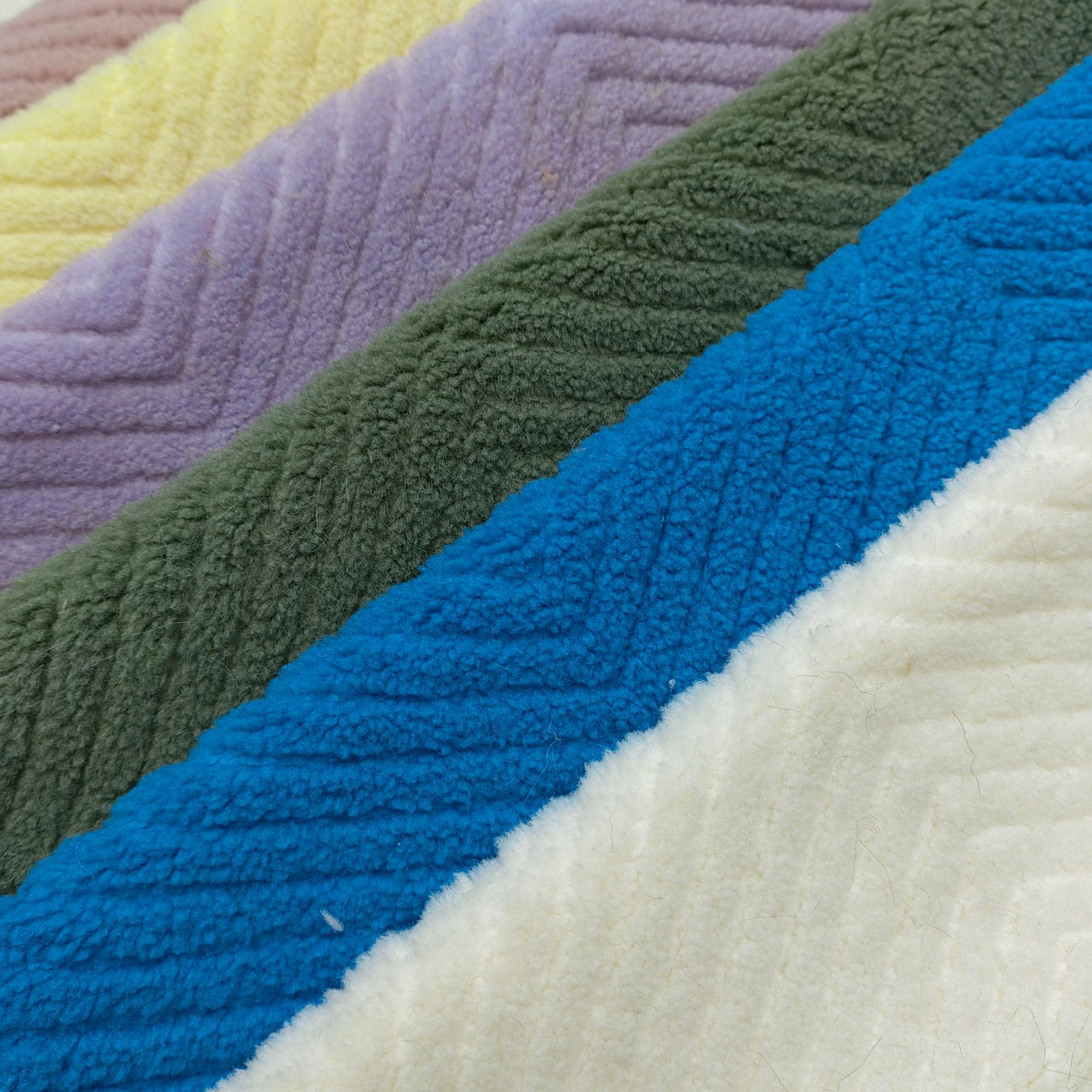 0成交1码现货 羊羔绒提花面料 双色颗粒羊羔绒条纹绒布 服装套装箱包