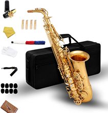 跨境热销 电泳金降E调中音萨克斯配件齐全 Alto saxophone 可代发