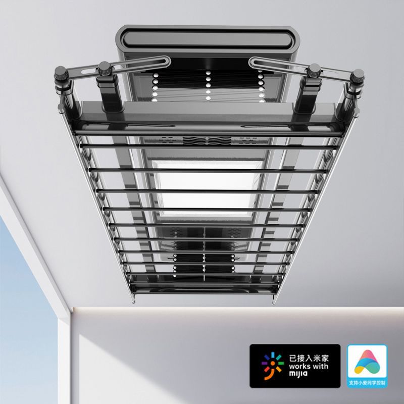 小米声控电动晾衣架智能遥控晾衣杆室内阳台家用自动升降衣架烘干