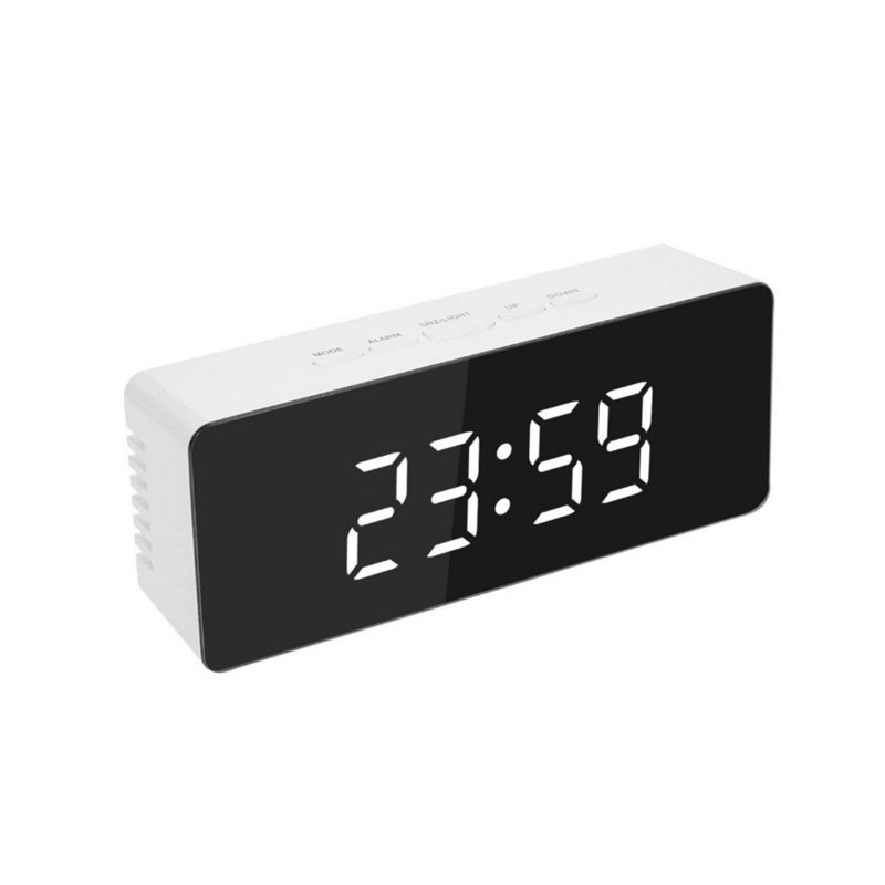 Cross-Border Hot Selling Led Electronic Alarm Clock Desktop Simple Mirror Luminous Digital Clock Ins Student Only Alarm Clock