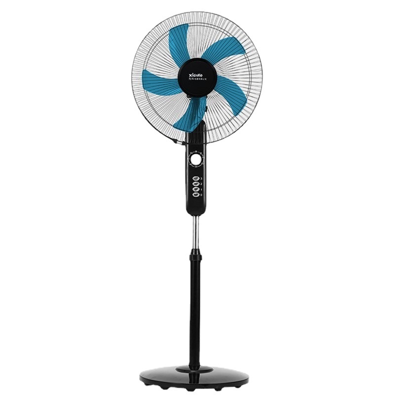 Aluminum Leaf Floor Fan Household 16-Inch Three-Gear Large Wind Fan Wholesale Timing Electric Fan Floor Fan