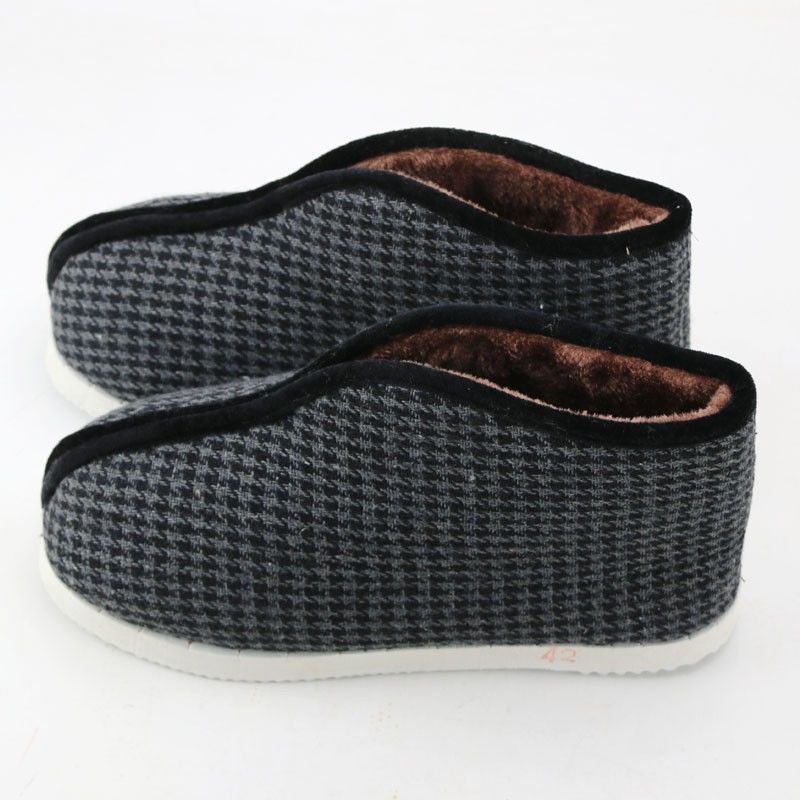 冬季手工上线蚌壳棉鞋绒布男女爸妈户外复古泡沫白底保暖包跟