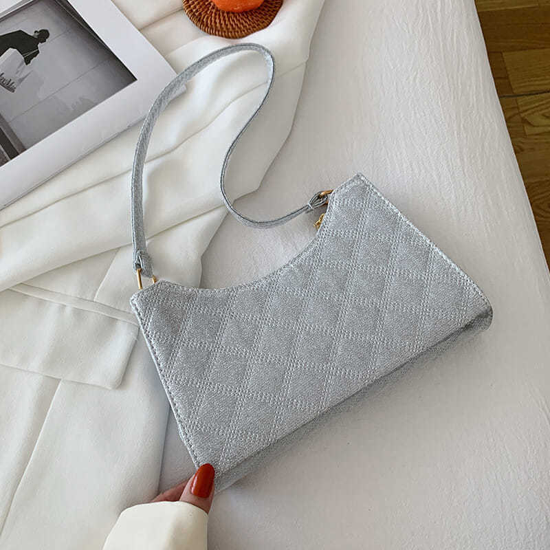 2021 New Trendy Korean Style Fashionable All-Matching Western Style One-Shoulder Summer Online Influencer Fashion Underarm Bag French Solid Color Bag Women's Bag