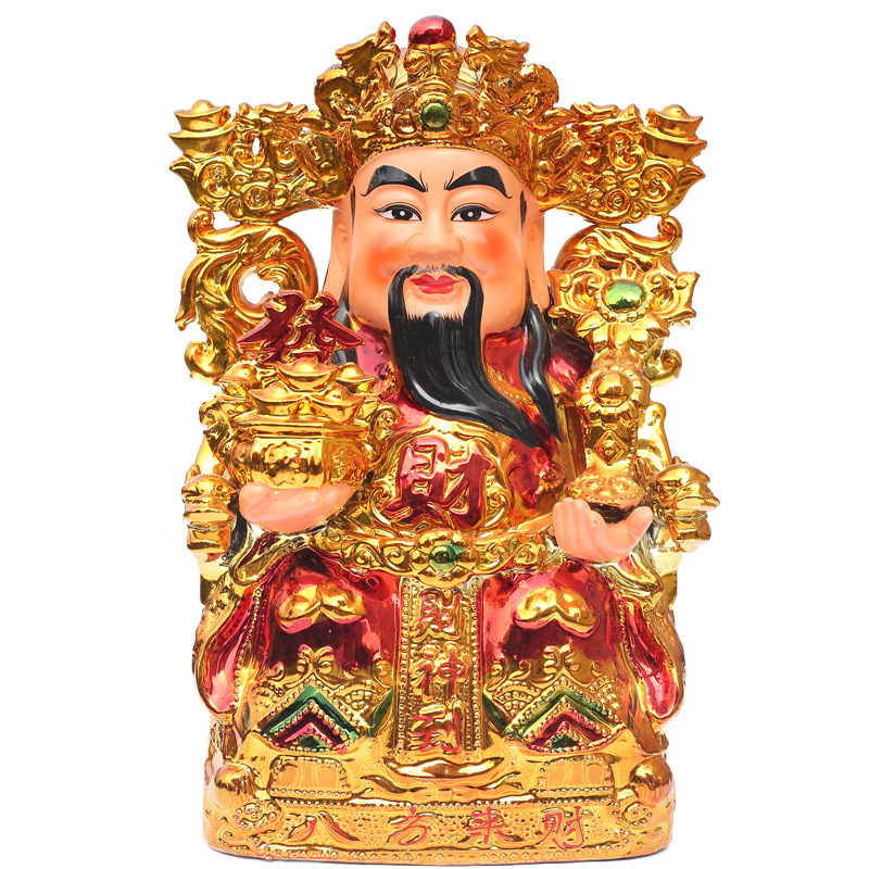 陶瓷文武财神观音镀金财神爷家居工艺品摆件厂家批发陶瓷佛像佛具