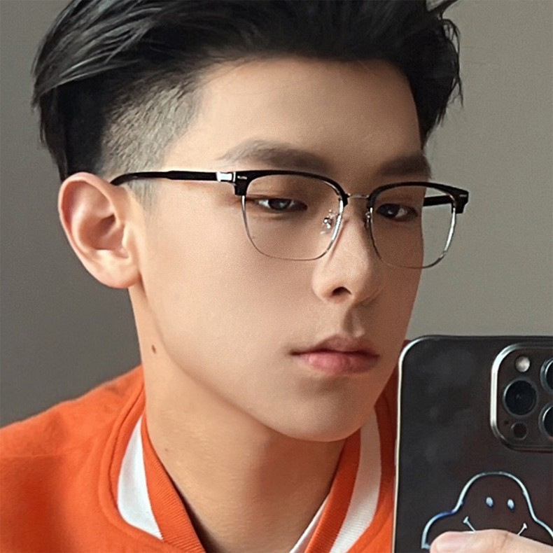 小红书新款韩系时尚潮流男眉毛眼镜框架可配近视休闲商务大框眼镜
