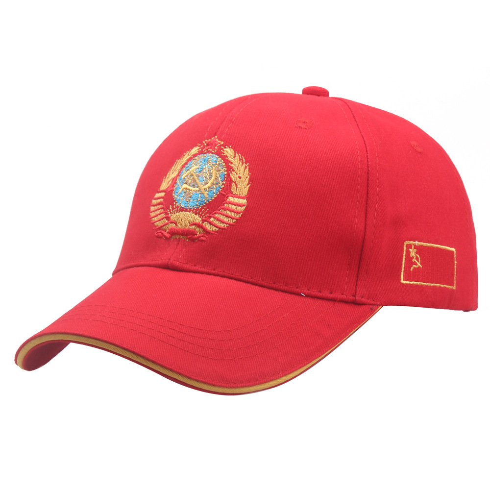 苏联cccp 帽子苏维埃国旗纪念棒球帽纯棉刺绣战术帽子秋冬款