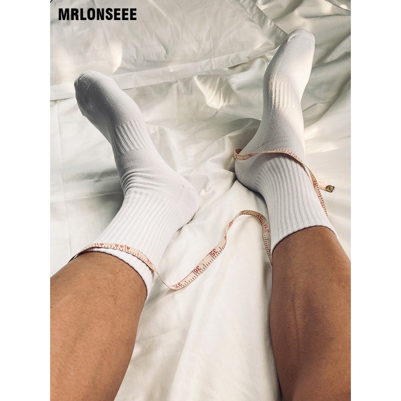 白袜子袜子男长袜冬季棉白中筒篮球白袜潮色加厚长筒毛巾底运动袜