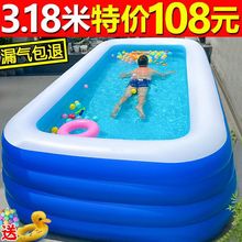 家用游泳池大充气婴儿童加厚宝宝可折叠成人小孩户外戏水池大型热