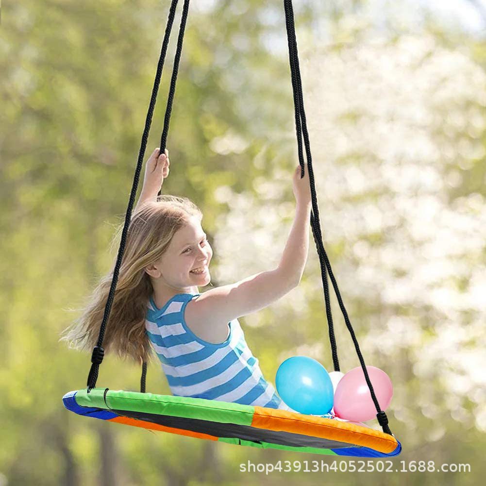 儿童秋千swing圆形秋千牛津布秋千网绳秋千户外秋千吊椅秋千配件