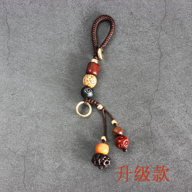 Dorje Knot Keychain Semi-Finished Products Xingyue Bodhi Copper Ring Pendant Hand-Knitted Rope Keychain Bag Small Pendant Separable Mold