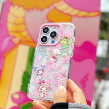 玉桂狗丑鱼美乐蒂kitty樱花透明双层苹果手机保护壳iPhone15Pro14