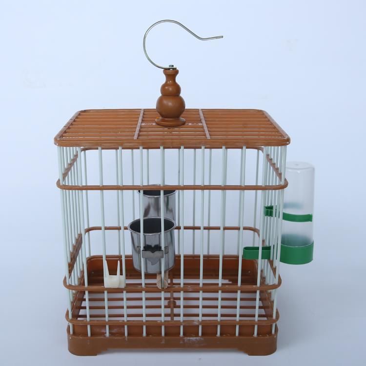 塑料蜡嘴鸟笼子铜嘴笼塑钢鸟笼配件洗澡笼画眉四喜玻璃钢条亮顶笼