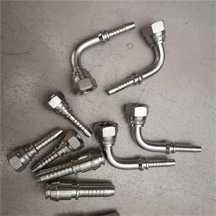 叉车液压接头 挖掘机扣压胶管接头 不锈钢高压胶管接头软管