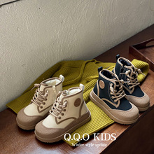 QQO童鞋 2023冬季新款儿童雪地靴韩版男女童大棉靴子加厚保暖棉鞋
