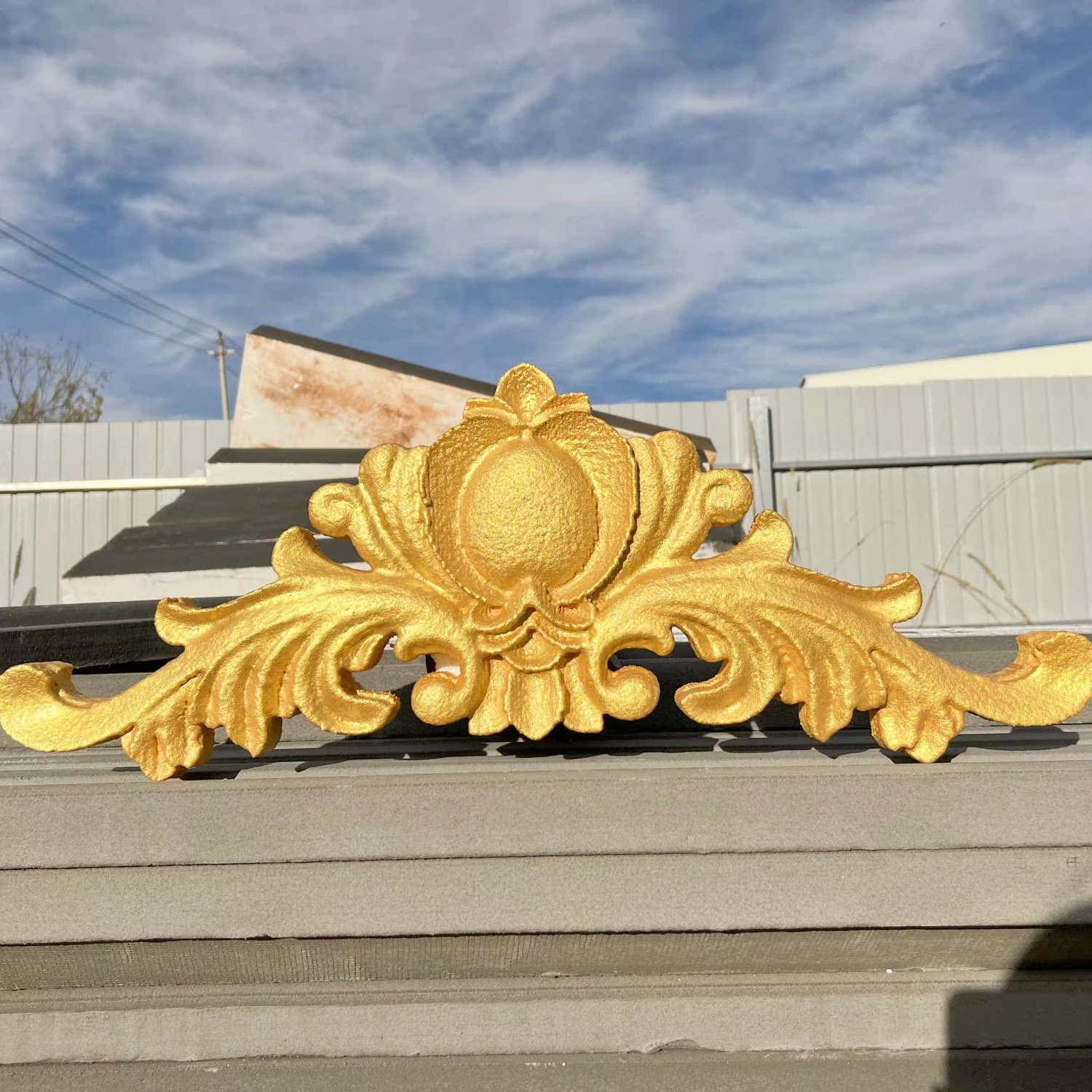 eps浮雕画山花三角花欧式别墅外墙装饰门头花贴墙花砂岩背景泡沫