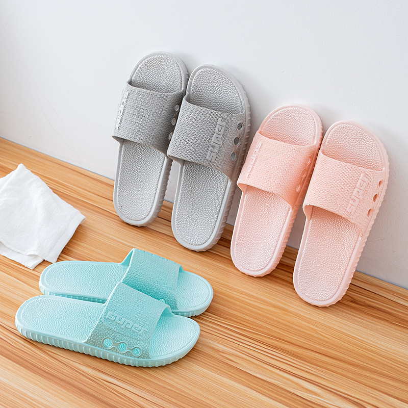 Home Slippers Women's Summer Indoor Non-Slip Silent Home Soft Bottom Couple Bathroom Bath Soft Bottom Men's Sandals