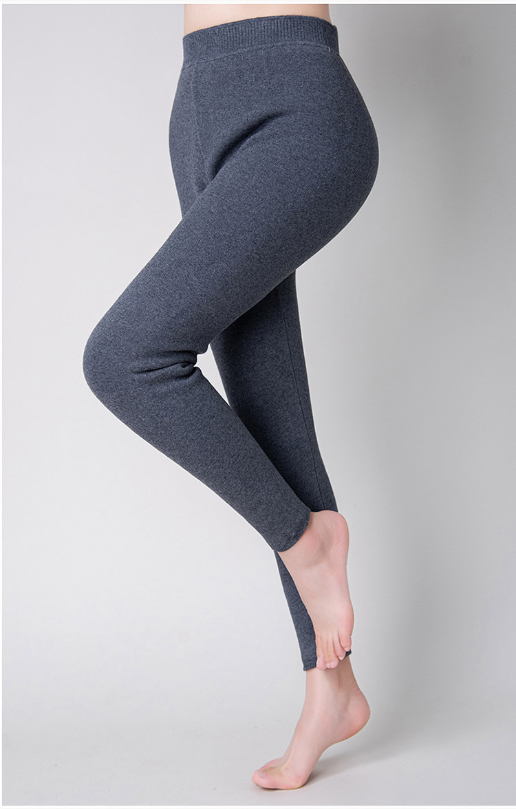 羊毛裤加绒加厚女士保暖线裤高腰弹力打底裤秋冬中老年羊羔毛棉裤