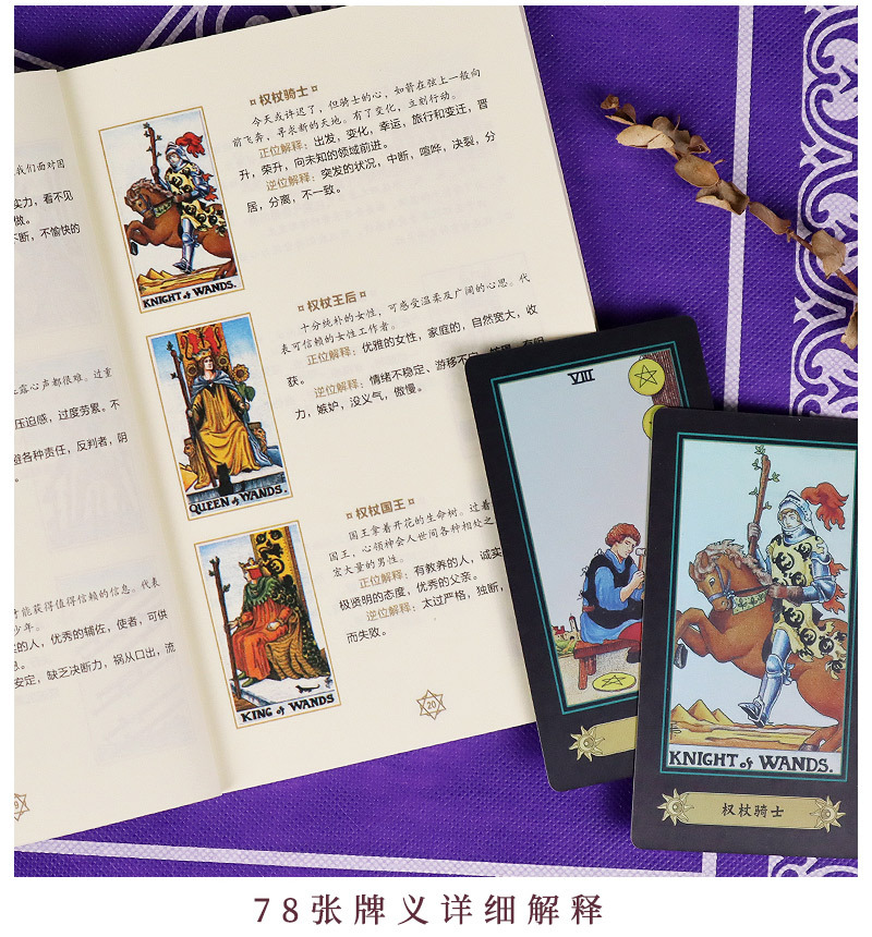 韦特塔罗牌说明书 专业全彩a5说明书 167页 121种牌阵 实例分析