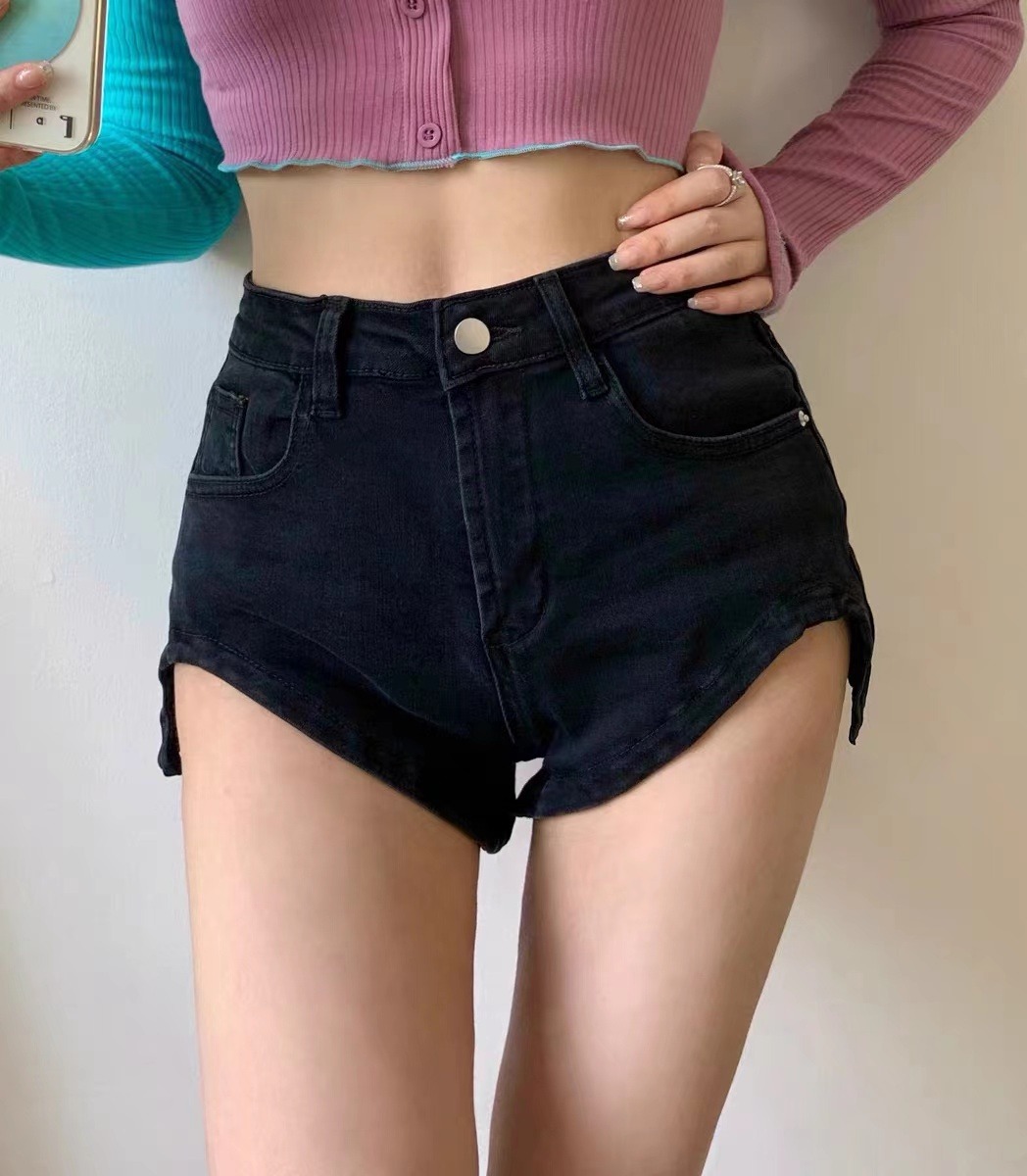 Design Sense Denim Shorts Women's Slim Fit Summer Small High Waist Tight Niche Hot Girl Sexy Ultra Short Hot Pants