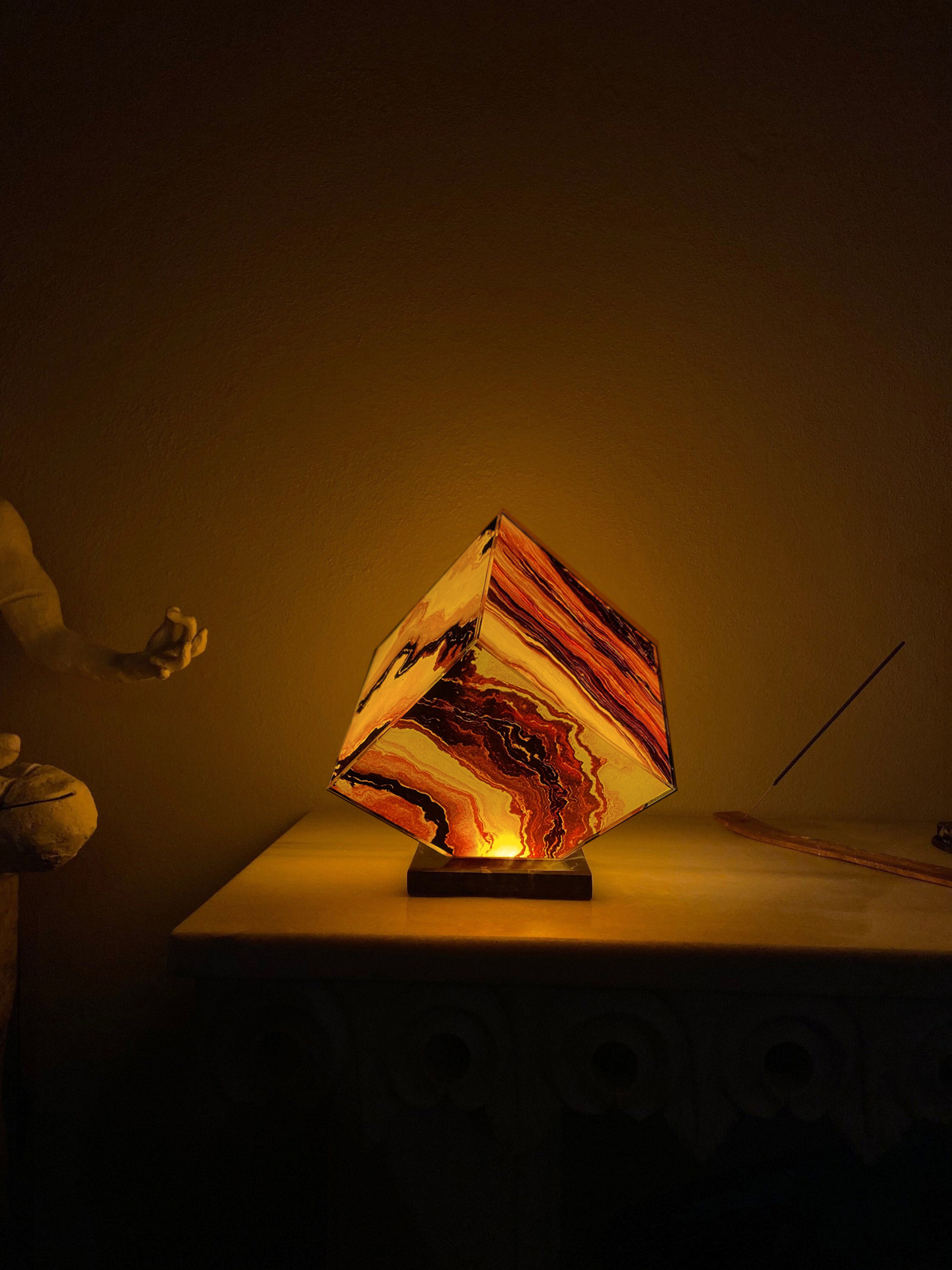 跨境爆品onyxmarblelamp玛瑙大理石纹灯装饰灯创意礼物夜灯床头灯