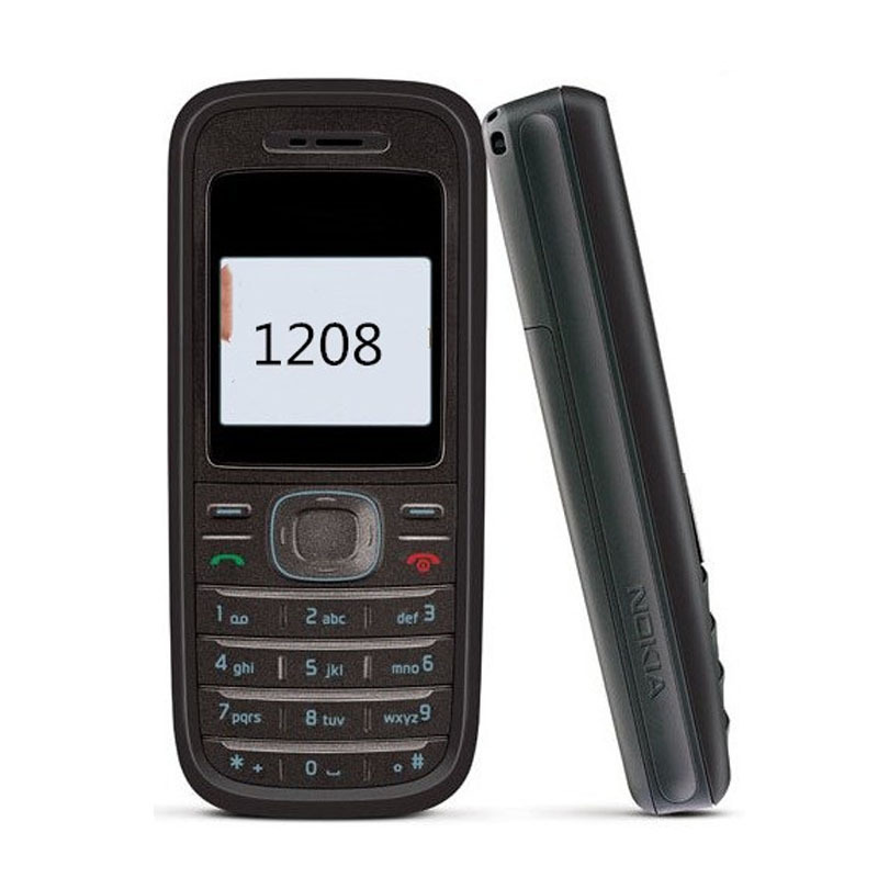 跨境适用于nokia 1208 直板彩屏按键备用机老人机老年机学生手机
