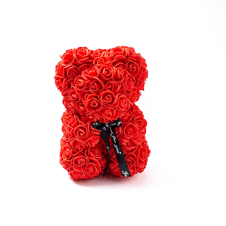 玫瑰花熊创意永生花抱抱圣诞礼物小熊批发花束浪漫云朵创意熊