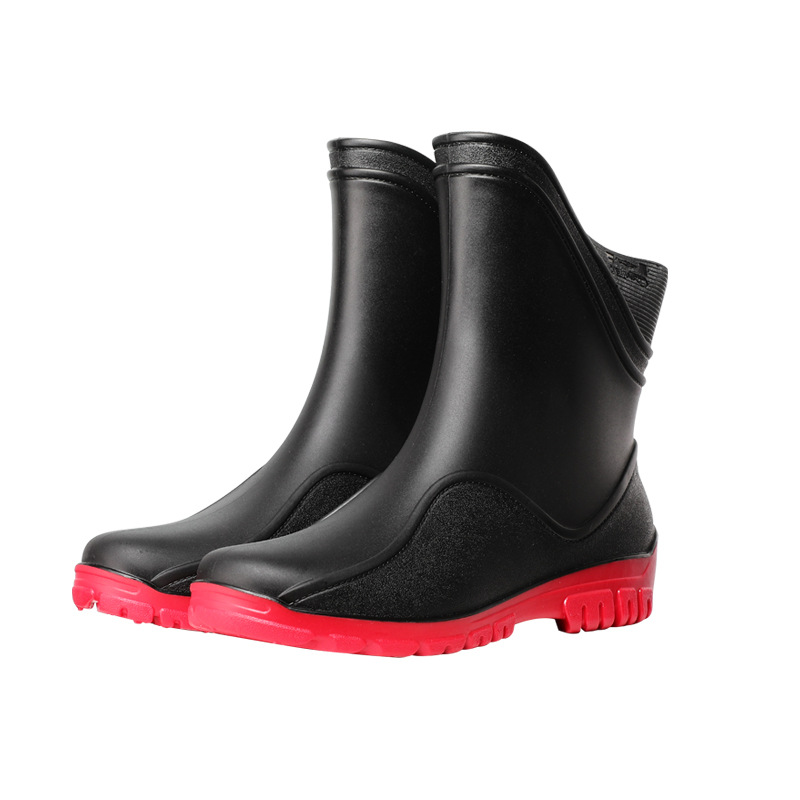 2023 New Simple Fashion Men's Rain Boots Four Seasons Soft Outdoor Men's Wear-Resistant Anti-Slip Rain Boots