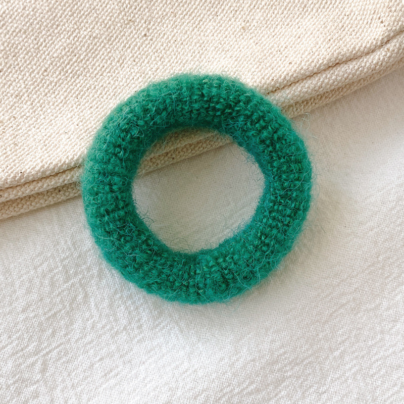 Korean Style Candy Color Plush Hair Rope Hair Ring High Elastic Hair Bands No Lapping Defect Bold Children's Hair Accessories Towel Ring Wholesale