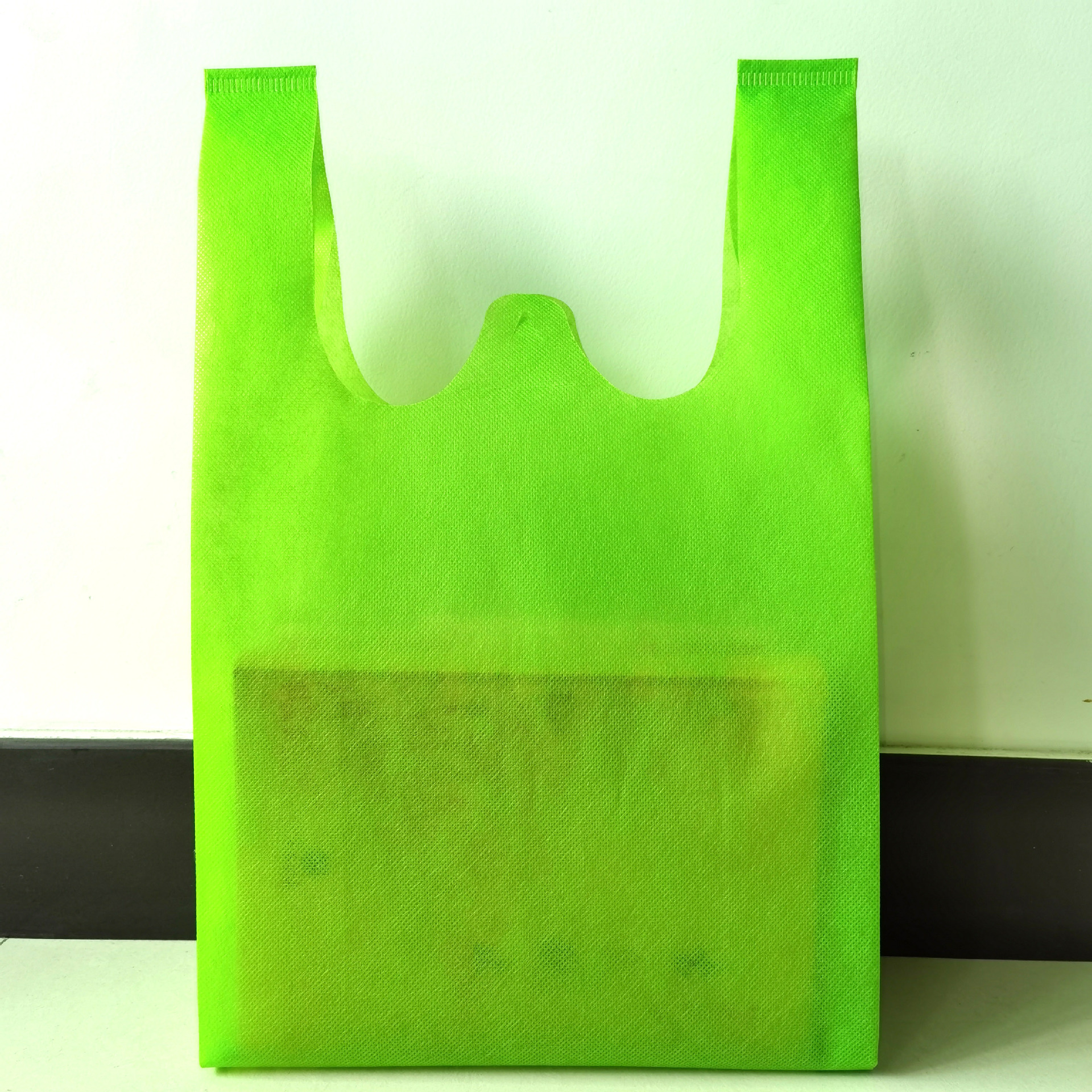 现货环保无纺布背心袋 超市购物外卖宣传手提袋批发 可做其他规格