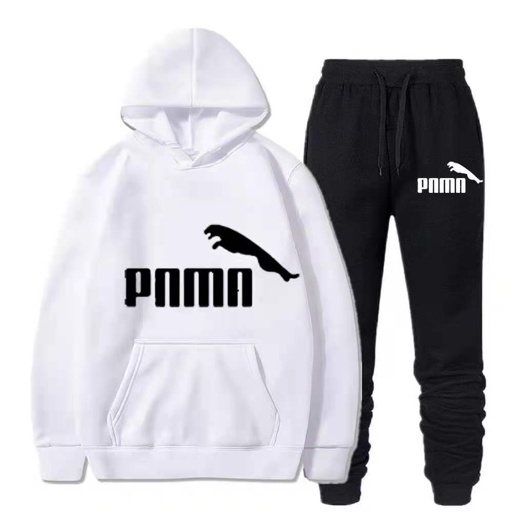 亚马逊外贸男装新款连帽卫衣套装欧美秋冬加绒连帽衫