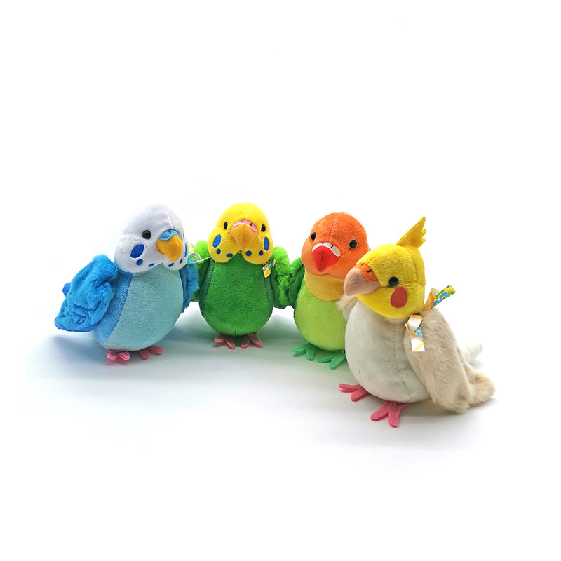 超可爱玄凤鹦鹉毛绒玩具 虎皮牡丹鹦鹉公仔 鸟儿玩具布偶礼物