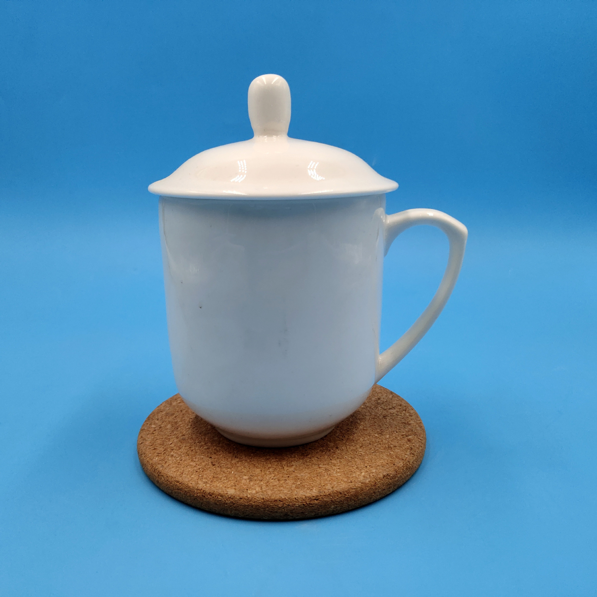 带盖陶瓷杯强化瓷骨质瓷陶瓷盖杯开会领导喝水杯印图印姓名印logo