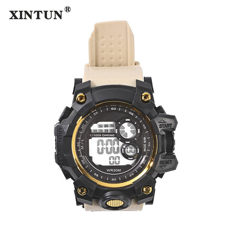 Foreign Trade Trend Fashion Electronic Watch Male Primary and Secondary School Students Casual Waterproof Multi-Functional Children's Electronic Watch Delivery