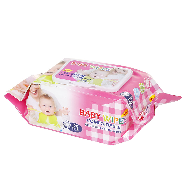 Newborn Hand and Mouth Wipes 120 Pieces Soft Baby Wet Tissue Wipe the Butt Clean Skin-Friendly Non-Piercing Wipe