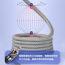 磁吸收纳type-c转lightning适用于苹果iPhone15手机pd快充数据线