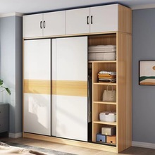 衣柜家用卧室推拉门衣橱小户型出租房实木质耐用简易收纳储物柜子