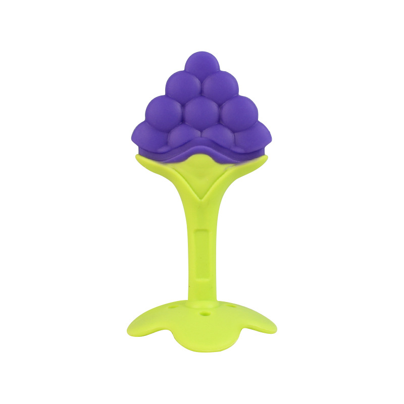 Baby Teether Baby Teething Stick Soothing Soft Silicone Toy Water Boiling Suitable Munchkin Soothing Chews Three-Dimensional Fruit Teether Happy Bite