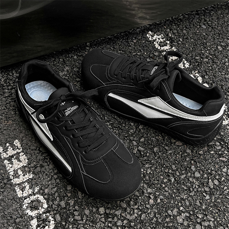 小众赛车鞋/薄底红色德训鞋女春夏百搭内增高4CM芭蕾板鞋子男SC02