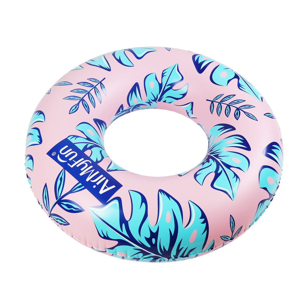 Factory Direct Sales Tropical Leaves New PVC Inflatable Swim Ring Water Inflatable Toys Float Swimming Ring in Stock Wholesale