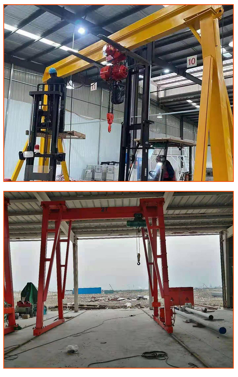 供应厂家定制小型龙门架无轨电动简易龙门架小型手推起重机高